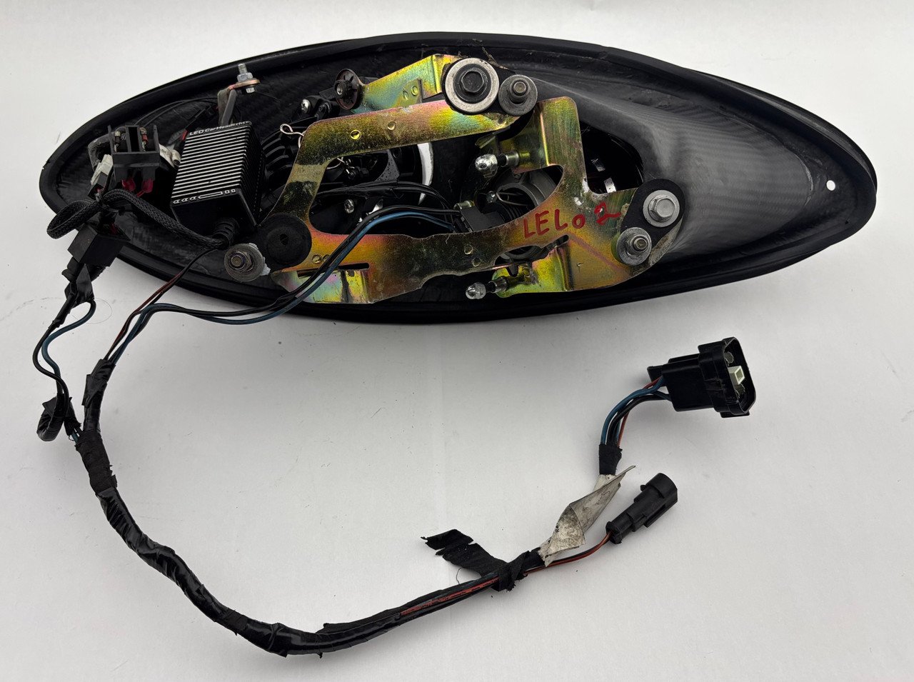 2005-2006 Lotus Elise Exige Modified Headlights w/ Projectors / LED Halo DRL / Carbon Fiber Housing / LEL02 - Image 10
