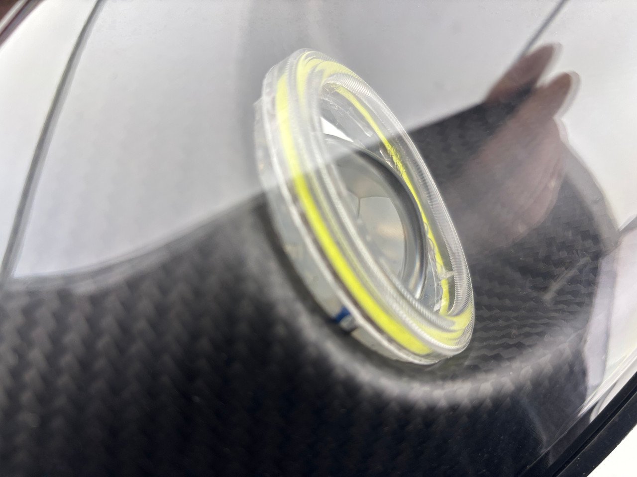 2005-2006 Lotus Elise Exige Modified Headlights w/ Projectors / LED Halo DRL / Carbon Fiber Housing / LEL02 - Image 12