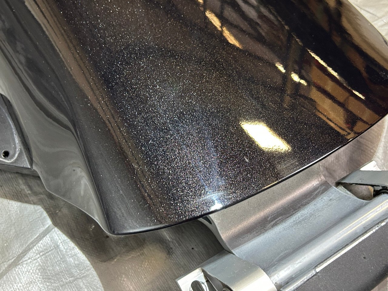 2005-2011 Lotus Elise Driver Side Door Shell w/ Inner Support Brace / Hinge / Starlight Black Metallic LEL01 - Image 12